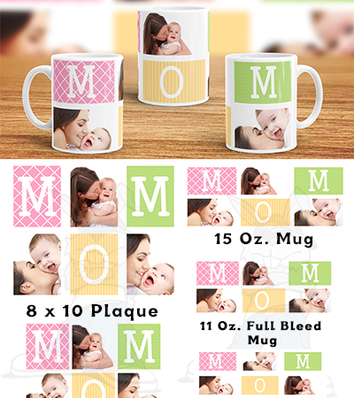 mom collage sublimation template